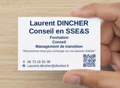 Verso carte de visite Laurent Dincher